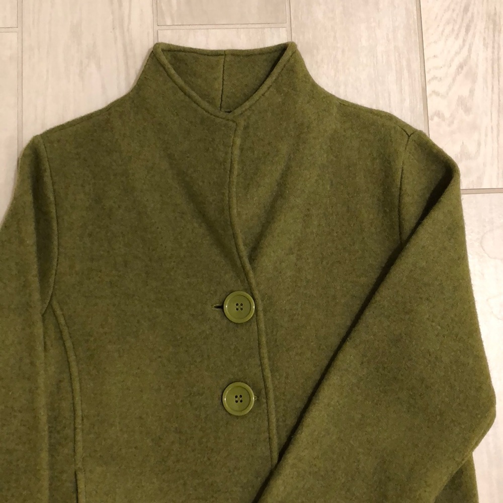 Nomadic Traders Wool Jacket Green Gray Small - image 1